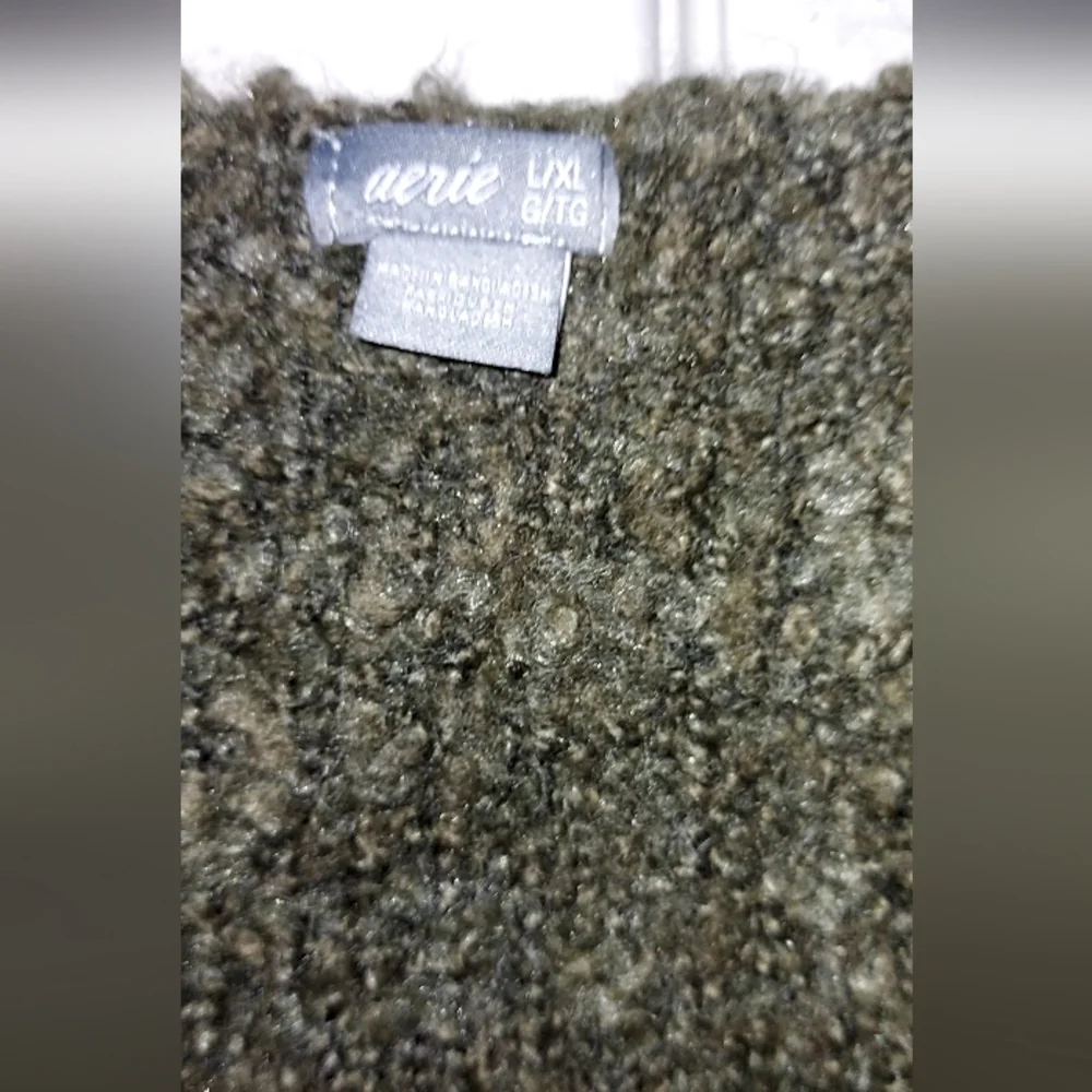 Arie Relaxed Fit Cozy Olive Green Sweater - Picture 3 of 3